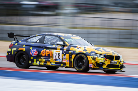 No. 28, Jon Miller, Harry Gotsacker in their BMW M4 GT4 for ST Racing.